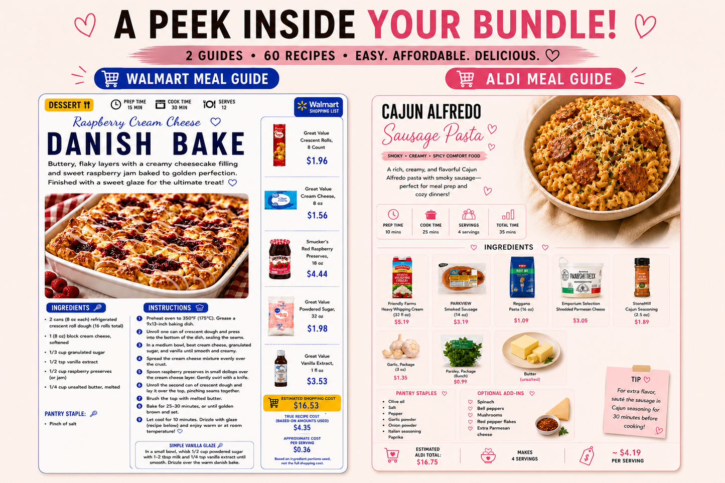 ALDI + Walmart Meal Guide Bundle | Easy & Affordable Recipes