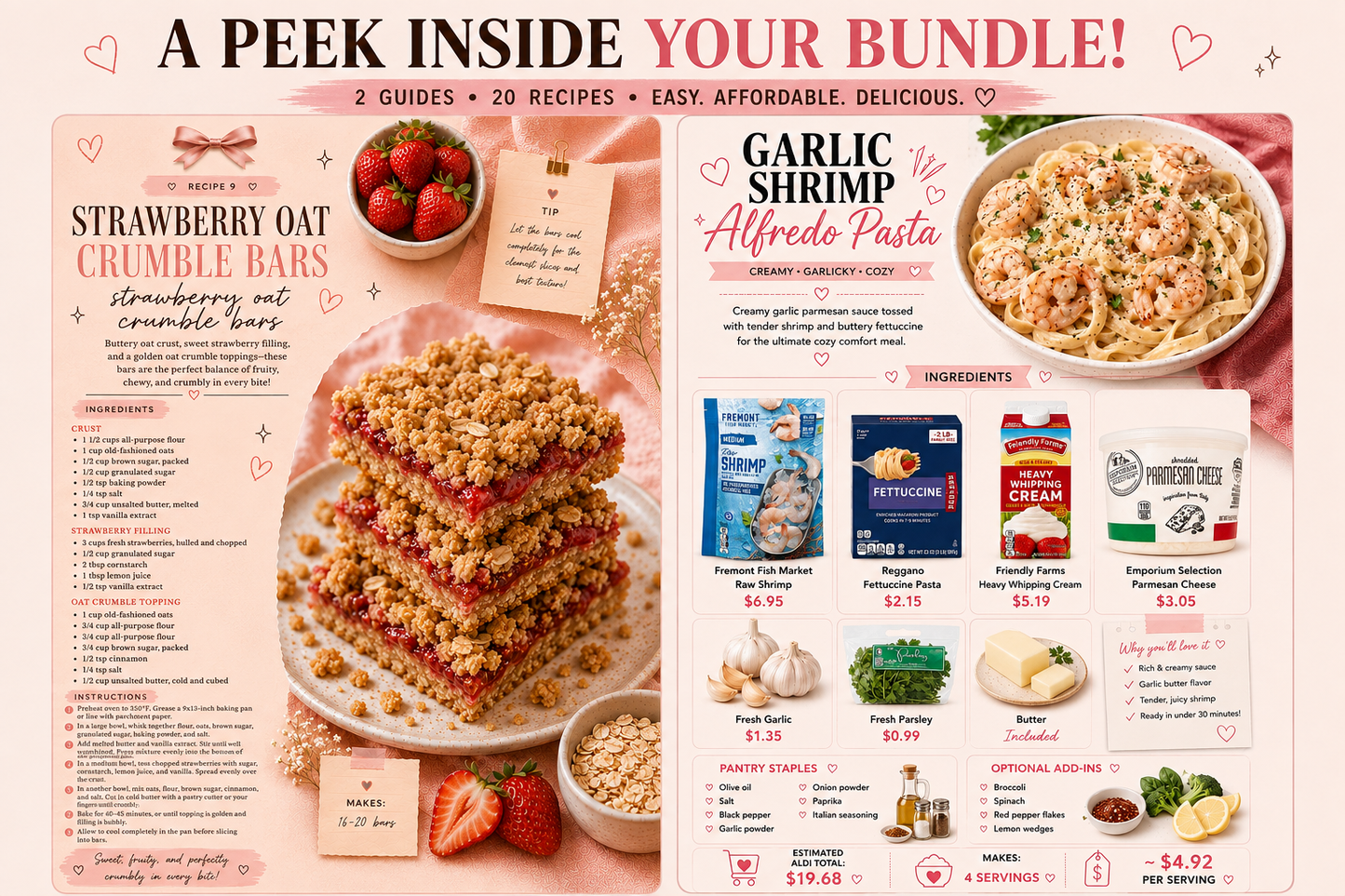 ALDI Meal Guide + Sweet Cravings Bundle | 20 Recipes