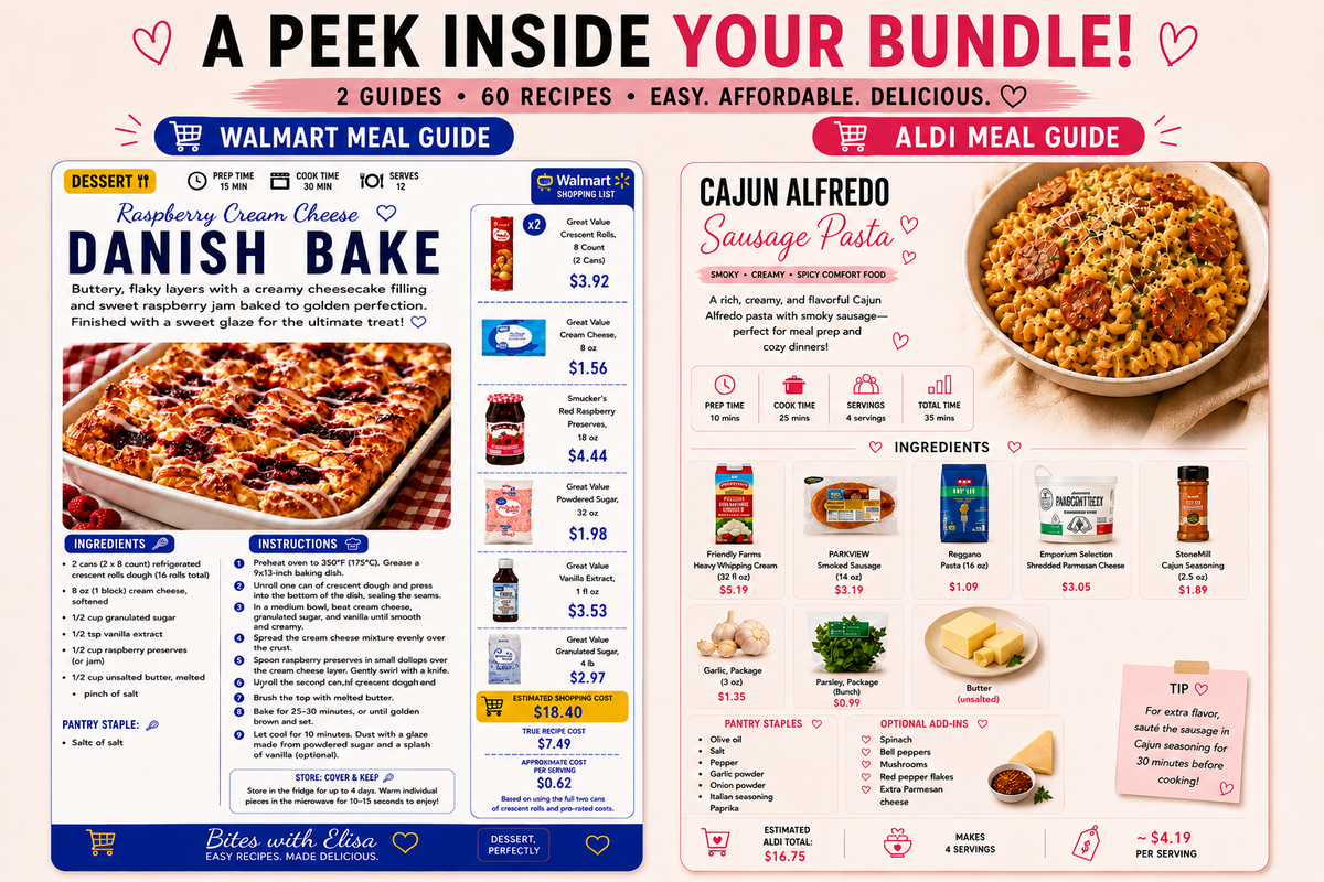 ALDI + Walmart Meal Guide Bundle | Easy & Affordable Recipes